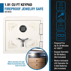 Barska 1.91 Cu. ft Keypad Fireproof Jewelry Safe