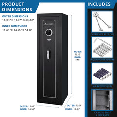 Barska 5.51 Cu. ft Biometric Keypad Safe