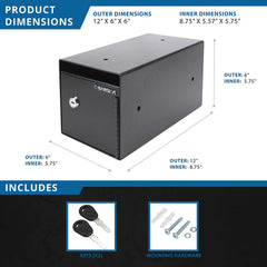 Barska 0.17 Cu. ft Single Key Depository Safe