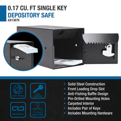 Barska 0.17 Cu. ft Single Key Depository Safe