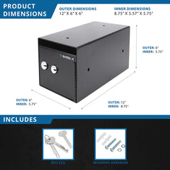 Barska 0.17 Cu. ft Dual Key Depository Safe