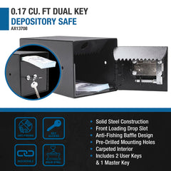 Barska 0.17 Cu. ft Dual Key Depository Safe