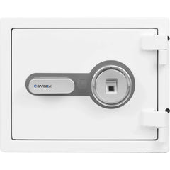 Barska 0.75 Cu. ft Biometric Fireproof Security Safe, White