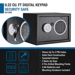 Barska 0.22 Cu. ft Digital Keypad Security Safe