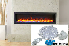 Amantii Symmetry Bespoke 34'' Wall Mount / Recessed Linear Indoor/Outdoor Electric Fireplace - Green Vista Living