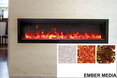 Amantii Symmetry Bespoke 34'' Wall Mount / Recessed Linear Indoor/Outdoor Electric Fireplace - Green Vista Living