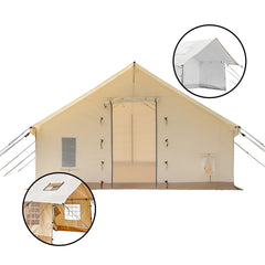 White Duck Outdoors 14'x16' Alpha Pro Wall Tent , Extended Flysheet & Porch (Fire Water Repellent) White Duck Outdoors