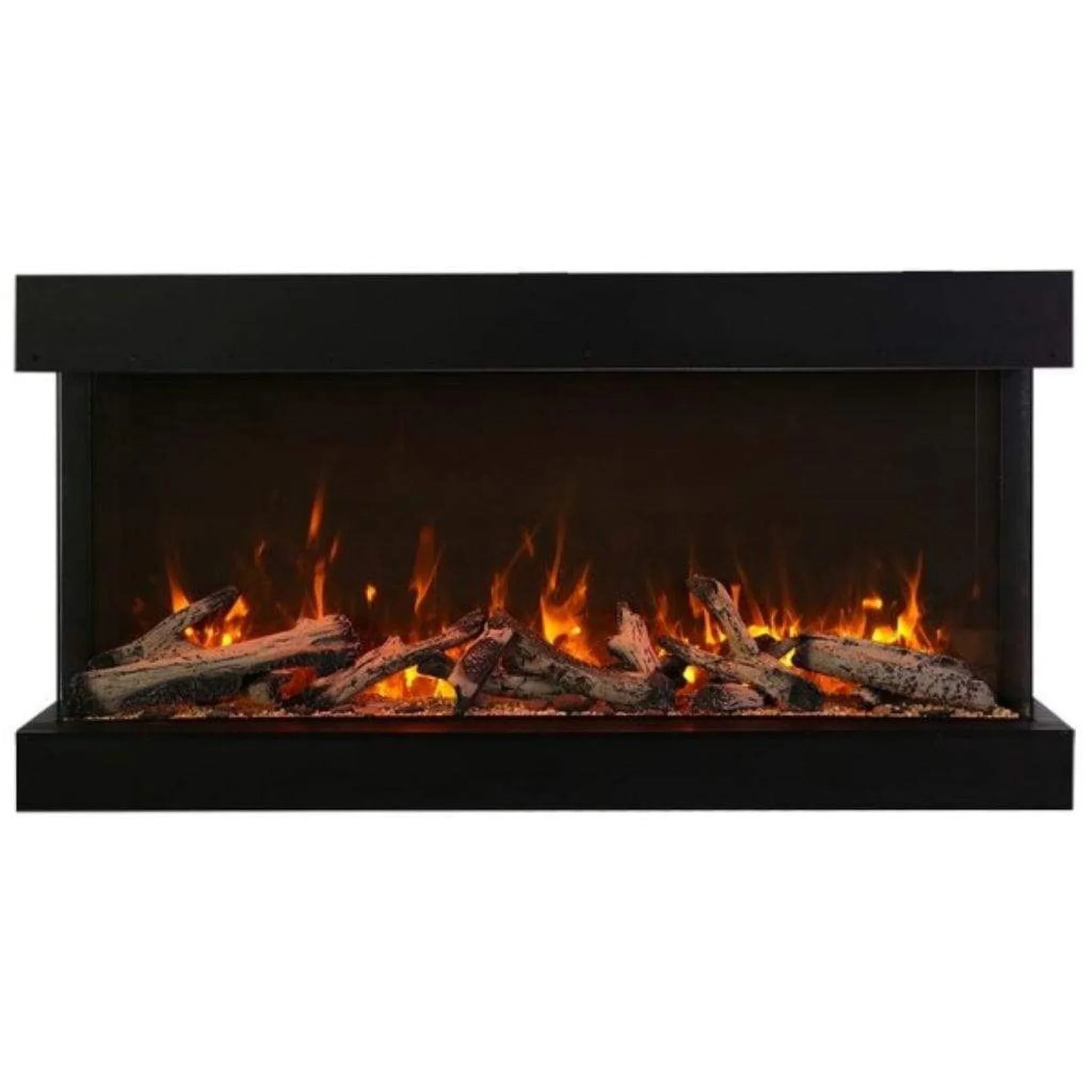 Amantii Tru-View XL XT 40" Three-Sided Indoor/Outdoor Electric Fireplace with Multi-Color Flames - Green Vista Living