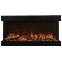 Amantii Tru-View XL XT 40" Three-Sided Indoor/Outdoor Electric Fireplace with Multi-Color Flames - Green Vista Living
