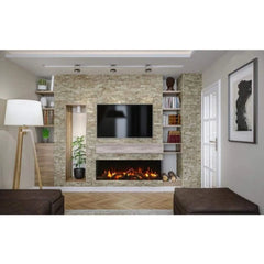 Amantii Tru-View XL XT 40" Three-Sided Indoor/Outdoor Electric Fireplace with Multi-Color Flames - Green Vista Living