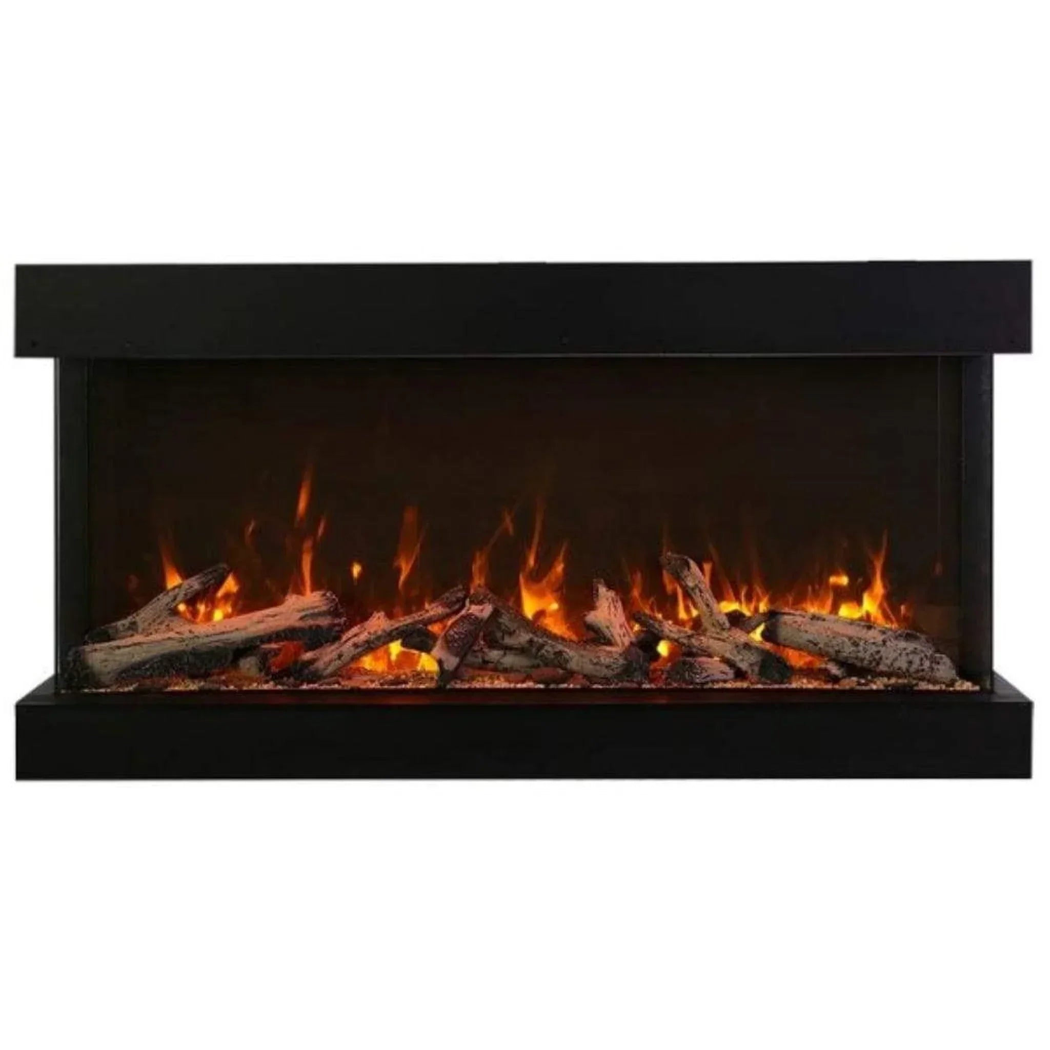 Amantii Tru-View XL XT 50" Three-Sided Electric Fireplace with Designer Media Kit - Green Vista Living