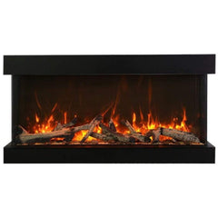 Amantii Tru-View XL XT 50" Three-Sided Electric Fireplace with Designer Media Kit