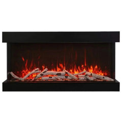 Amantii Tru-View XL XT 50" Three-Sided Electric Fireplace with Designer Media Kit - Green Vista Living