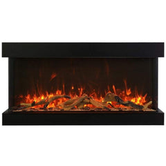 Amantii Tru-View XL XT 50" Three-Sided Electric Fireplace with Designer Media Kit