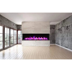 Amantii Tru-View XL XT 72" Three-Sided Indoor Outdoor Electric Fireplace with 22" Tall Viewing Area - Green Vista Living