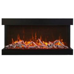 Amantii Tru-View XL XT 72" Three-Sided Indoor Outdoor Electric Fireplace with 22" Tall Viewing Area