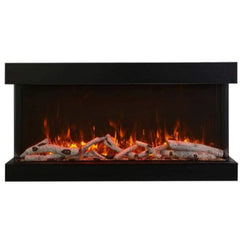 Amantii Tru-View XL XT 72" Three-Sided Indoor Outdoor Electric Fireplace with 22" Tall Viewing Area - Green Vista Living