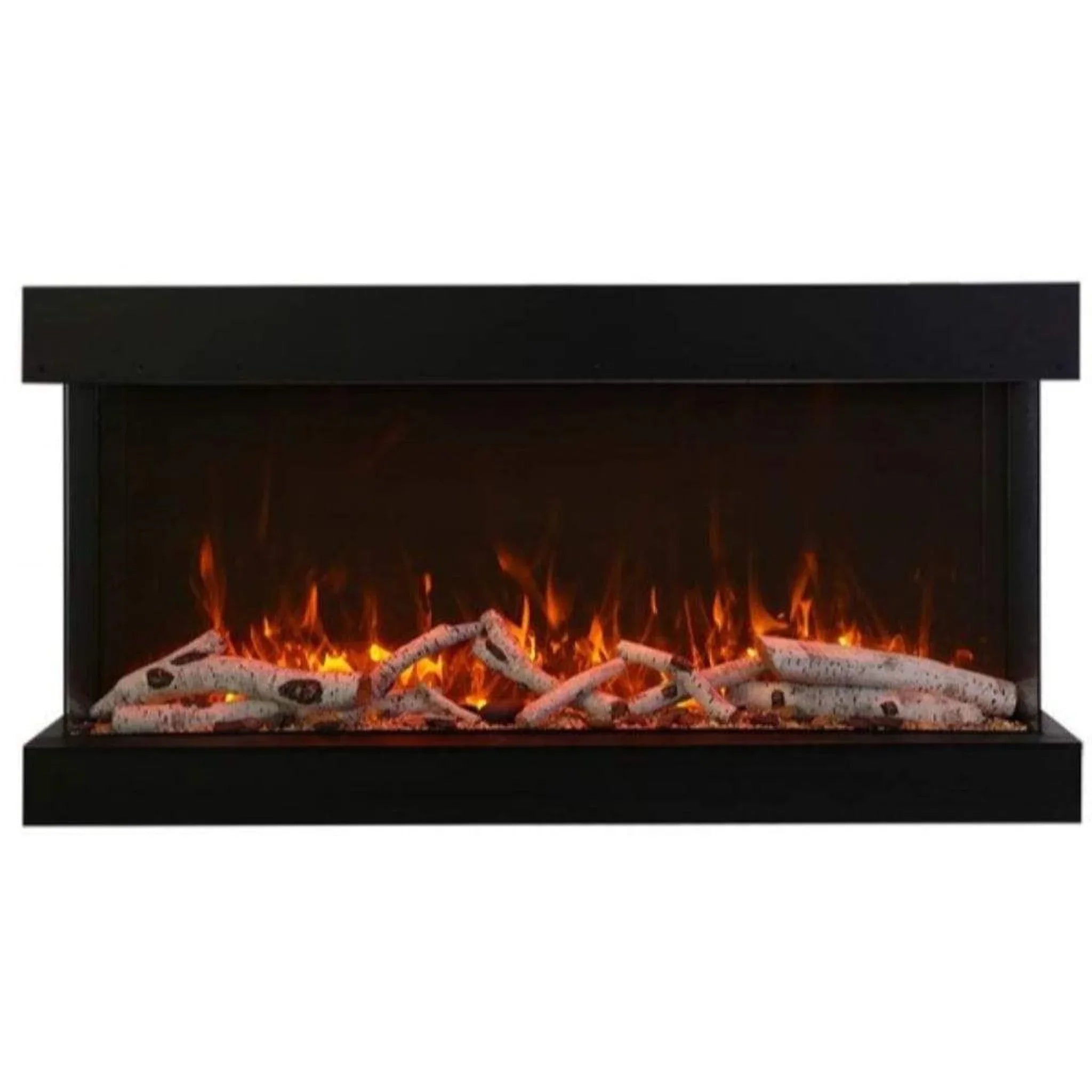 Amantii Tru-View XL XT 88" Three-Sided Electric Fireplace with 22" Glass Viewing Area - Green Vista Living