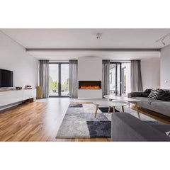 Amantii Tru-View XL XT 88" Three-Sided Electric Fireplace with 22" Glass Viewing Area - Green Vista Living