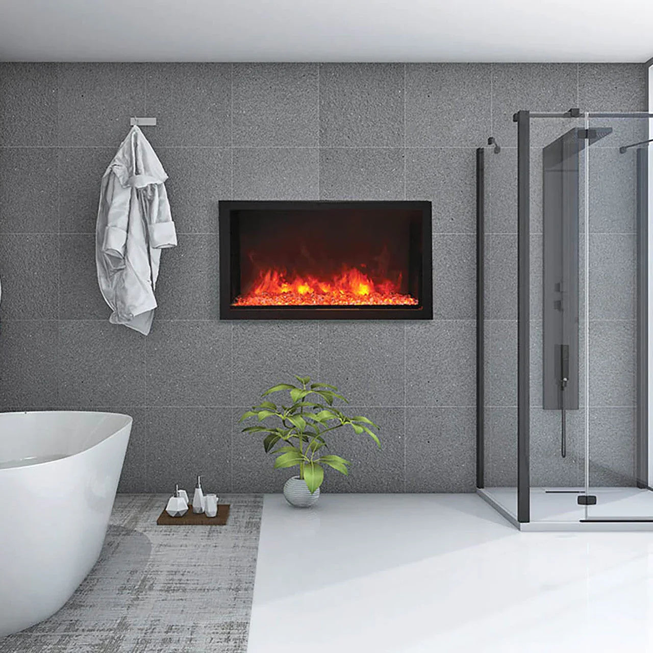Amantii Panorama Deep Extra Tall 88 Inch Indoor Outdoor Electric Fireplace - Green Vista Living