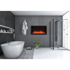 Amantii Tru-View XL XT 40 Inch Indoor Outdoor 3 Sided Electric Fireplace - Green Vista Living