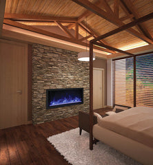 Amantii Tru-View XL XT 72 Inch Indoor Outdoor 3 Sided Electric Fireplace