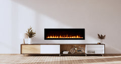 Amantii Fire & Ice Evolution 36" Linear Electric Fireplace with Frameless Display, WiFi & Multi-Color Flames