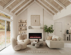 Amantii Fire & Ice Evolution 36" Linear Electric Fireplace with Frameless Display, WiFi & Multi-Color Flames - Green Vista Living