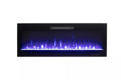 Amantii Fire & Ice Evolution 42" Linear Electric Fireplace with WiFi, Frameless Design & Multi-Color LED Flames