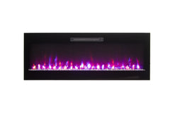 Amantii Fire & Ice Evolution 42" Linear Electric Fireplace with WiFi, Frameless Design & Multi-Color LED Flames - Green Vista Living