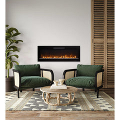 Amantii Fire & Ice Evolution 42" Linear Electric Fireplace with WiFi, Frameless Design & Multi-Color LED Flames - Green Vista Living