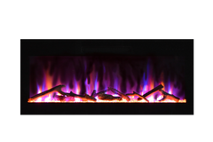 Amantii Fire & Ice Evolution 42" Linear Electric Fireplace with WiFi, Frameless Design & Multi-Color LED Flames - Green Vista Living