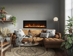 Amantii Fire & Ice Evolution 50" Linear Electric Fireplace with Multi-Color Flame Effects - Green Vista Living