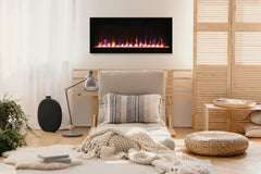 Amantii Fire & Ice Evolution 50" Linear Electric Fireplace with Multi-Color Flame Effects - Green Vista Living