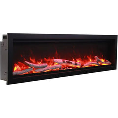 Amantii Symmetry Bespoke 100" Smart Electric Fireplace – Indoor/Outdoor Built-In with Bluetooth & Crackling Sound - Green Vista Living