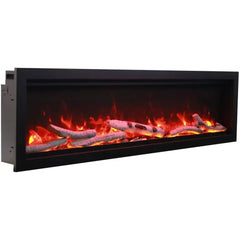 Amantii Symmetry Bespoke 100" Smart Electric Fireplace – Indoor/Outdoor Built-In with Bluetooth & Crackling Sound - Green Vista Living