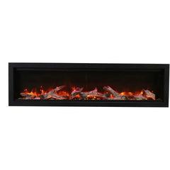 Amantii Symmetry Bespoke 100" Smart Electric Fireplace – Indoor/Outdoor Built-In with Bluetooth & Crackling Sound - Green Vista Living
