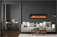 Amantii Symmetry Bespoke 34" Smart Built-In Electric Fireplace – Indoor/Outdoor with Audio, WiFi & LED Flame Display
