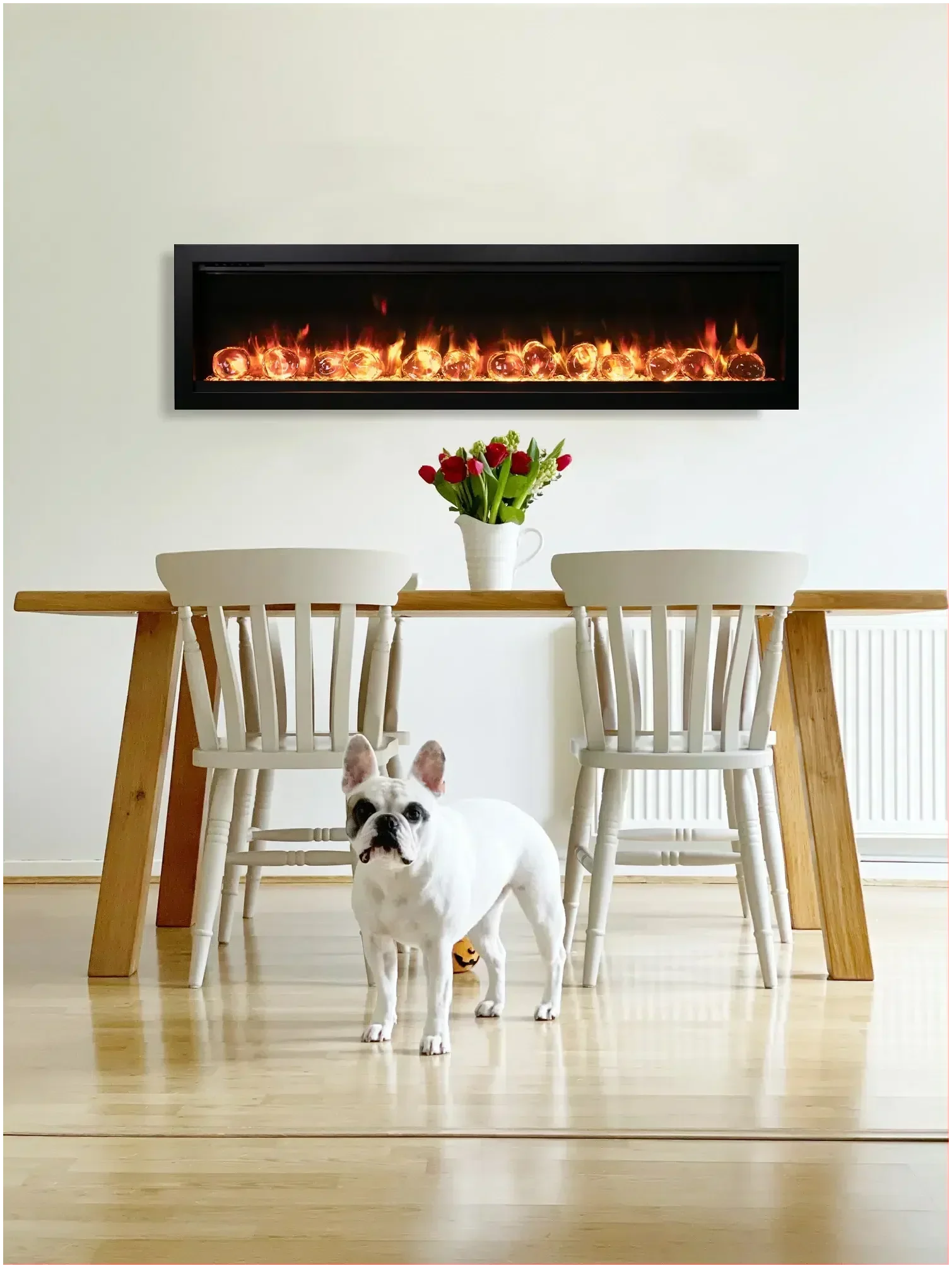 Amantii Symmetry Bespoke 34" Smart Built-In Electric Fireplace – Indoor/Outdoor with Audio, WiFi & LED Flame Display - Green Vista Living