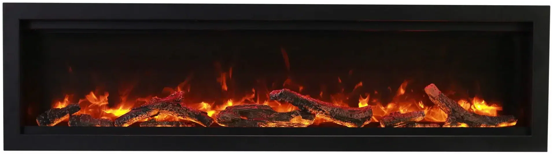 Amantii Symmetry Bespoke 42" Built-In Smart Electric Fireplace – Indoor/Outdoor with WiFi Control and Crackling Sound - Green Vista Living
