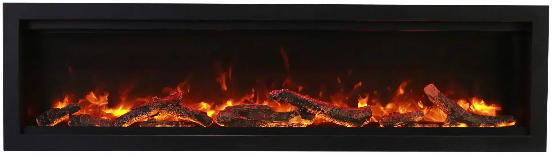 Amantii Symmetry Bespoke 42" Built-In Smart Electric Fireplace – Indoor/Outdoor with WiFi Control and Crackling Sound - Green Vista Living