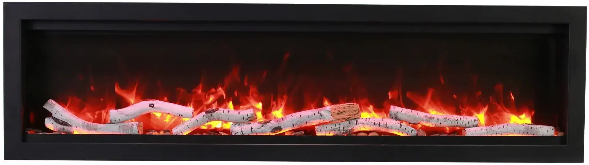 Amantii Symmetry Bespoke 42" Built-In Smart Electric Fireplace – Indoor/Outdoor with WiFi Control and Crackling Sound - Green Vista Living