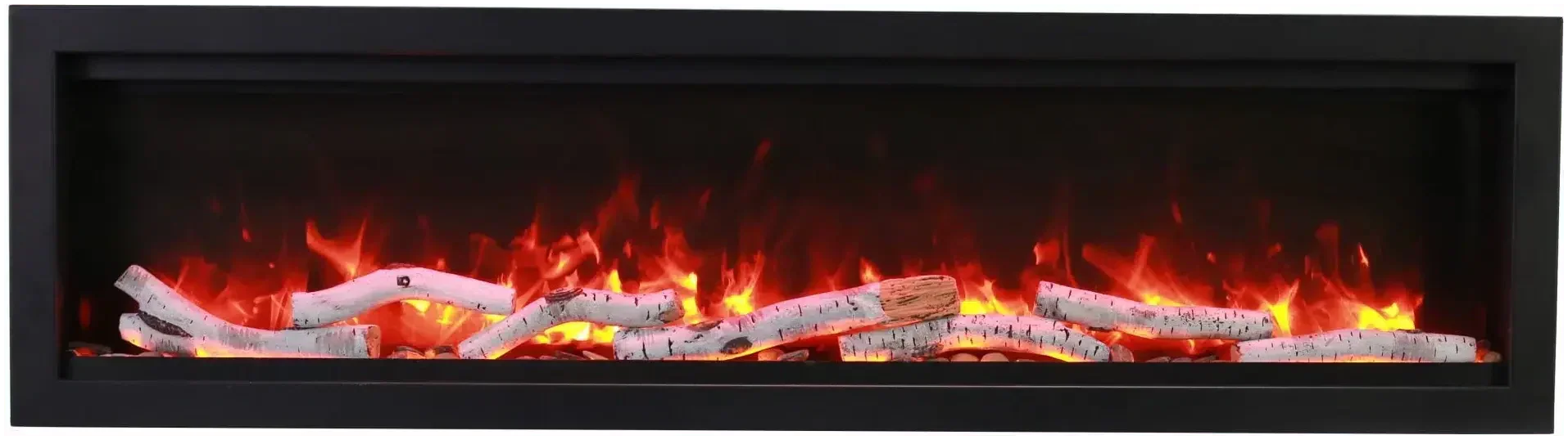 Amantii Symmetry Bespoke 42" Built-In Smart Electric Fireplace – Indoor/Outdoor with WiFi Control and Crackling Sound - Green Vista Living
