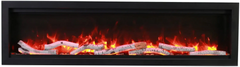 Amantii Symmetry Bespoke 42" Built-In Smart Electric Fireplace – Indoor/Outdoor with WiFi Control and Crackling Sound - Green Vista Living