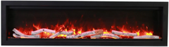 Amantii Symmetry Bespoke 42" Built-In Smart Electric Fireplace – Indoor/Outdoor with WiFi Control and Crackling Sound - Green Vista Living