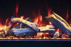 Amantii Symmetry Lumina 42" Smart Built-in Electric Fireplace for Indoor/Outdoor Use with Logset & Front Vent Heat