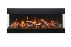 Amantii 75 Inch Tru View Bespoke Built-In Indoor / Outdoor 3 Sided Electric Fireplace