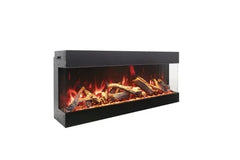 Amantii 75 Inch Tru View Bespoke Built-In Indoor / Outdoor 3 Sided Electric Fireplace - Green Vista Living
