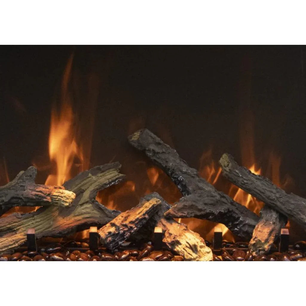 Amantii Tru View Bespoke 45" Three-Sided Indoor/Outdoor Electric Fireplace with Smart Controls - Green Vista Living