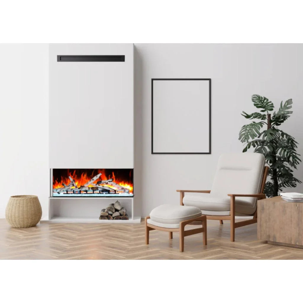 Amantii Tru View Bespoke 45" Three-Sided Indoor/Outdoor Electric Fireplace with Smart Controls - Green Vista Living